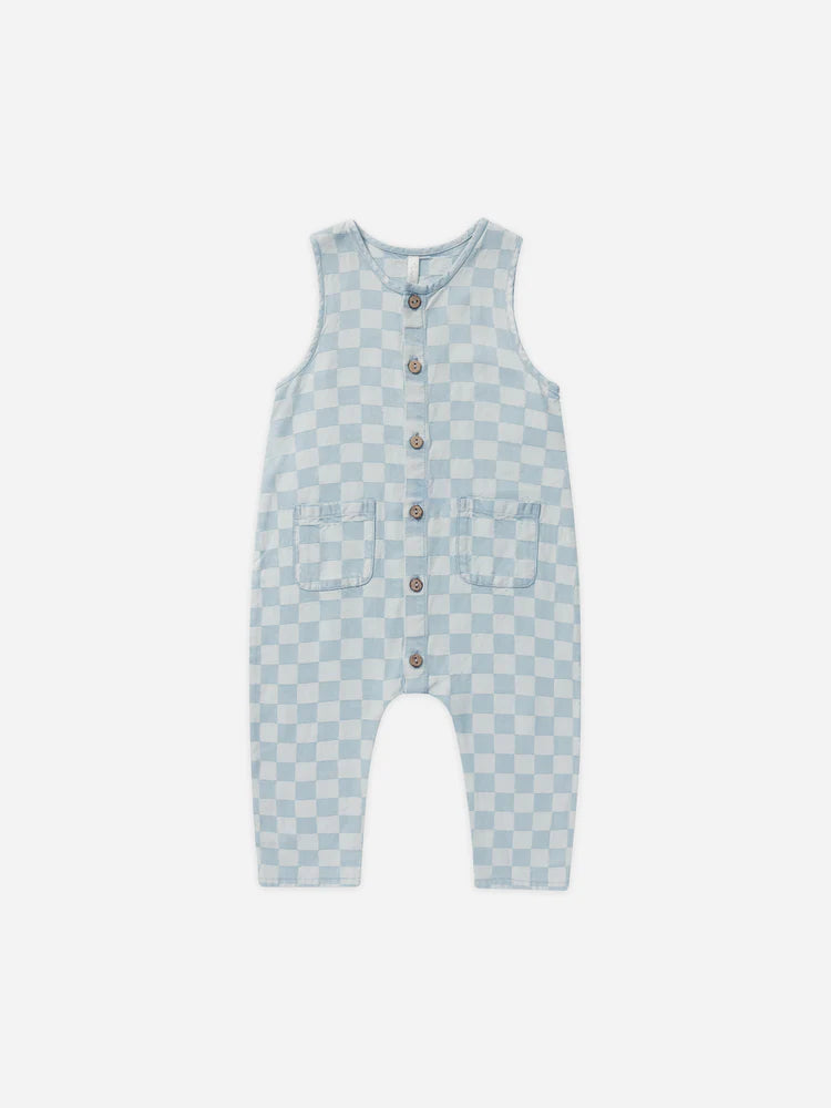 Woven Jumpsuit | Rylee & Cru | Blue Check