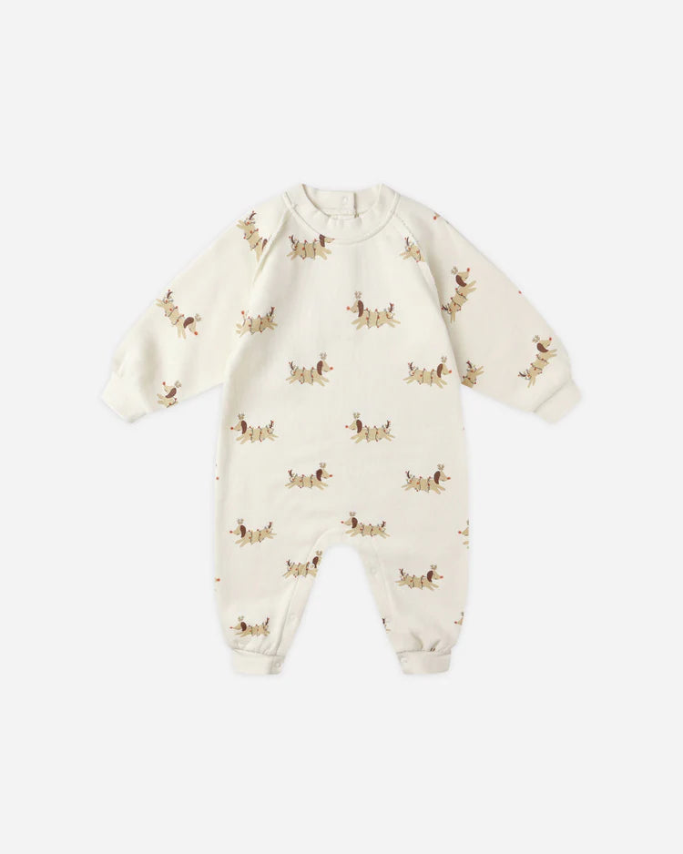 Raglan Jumpsuit | Christmas Dogs | Rylee & Cru