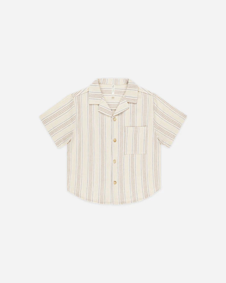 Lapel Collar Shirt | Summer Stripe | Rylee & Cru