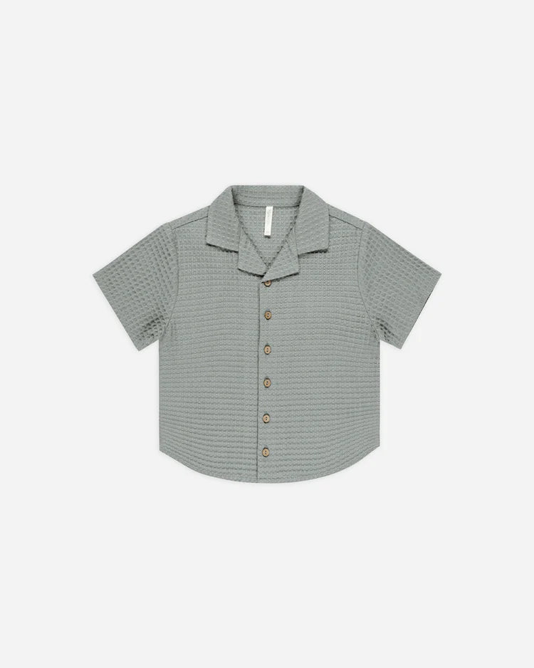Lapel Collar Shirt | Eucalyptus | Rylee & Cru