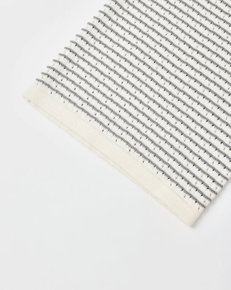 Knit Wide Leg Pant | Dusty Blue Stripe | Rylee & Cru