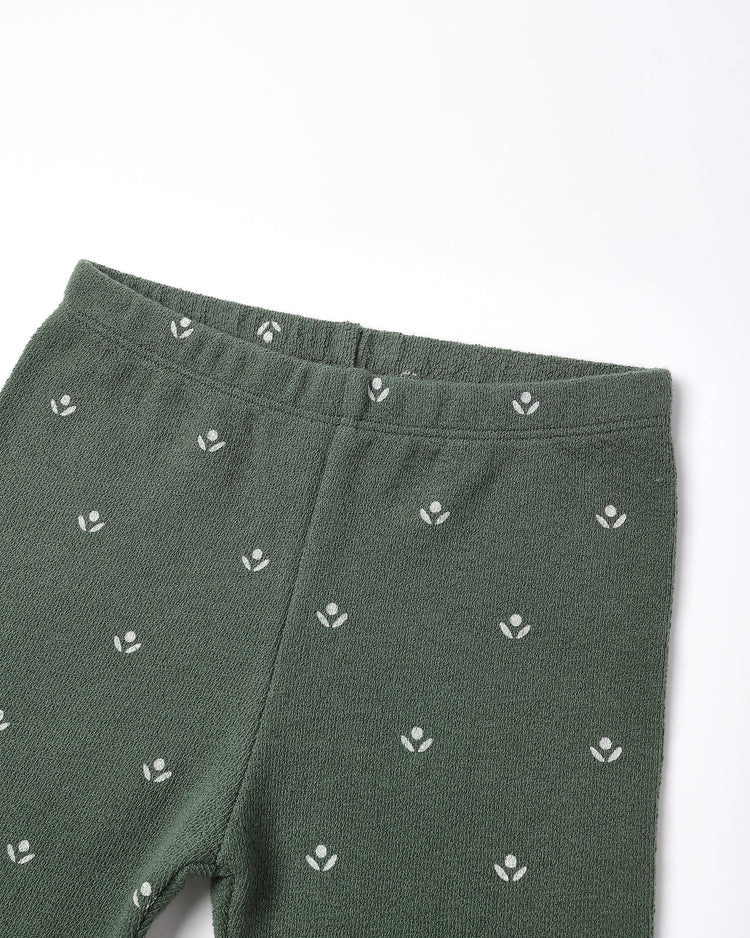 Spongey Knit Set | Evergreen Ditsy | Rylee & Cru