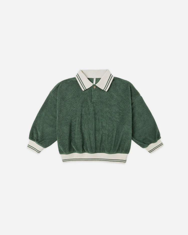 Collared Sweatshirt | Green | Rylee & Cru