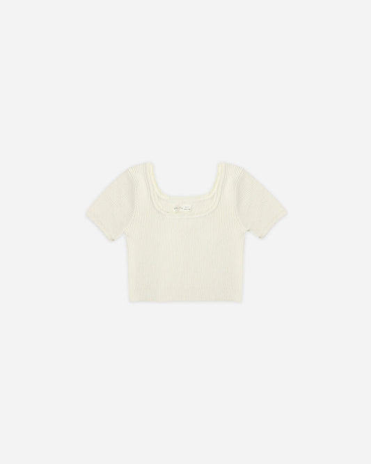 Scallop Tee | Natural | Rylee & Cru