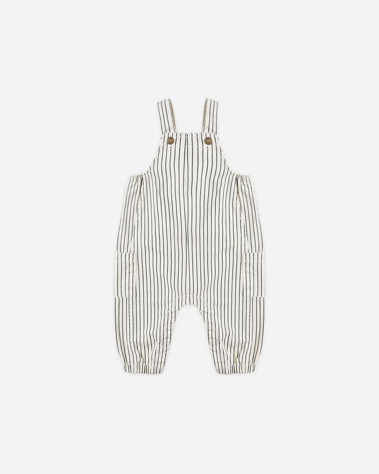 Cargo Baby Overall | Navy Pinstripe
