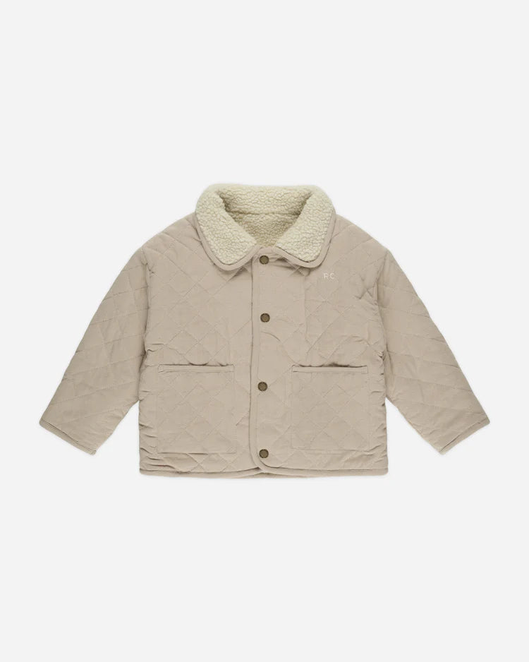 Quilted Winter Coat | Pebble | Rylee & Cru
