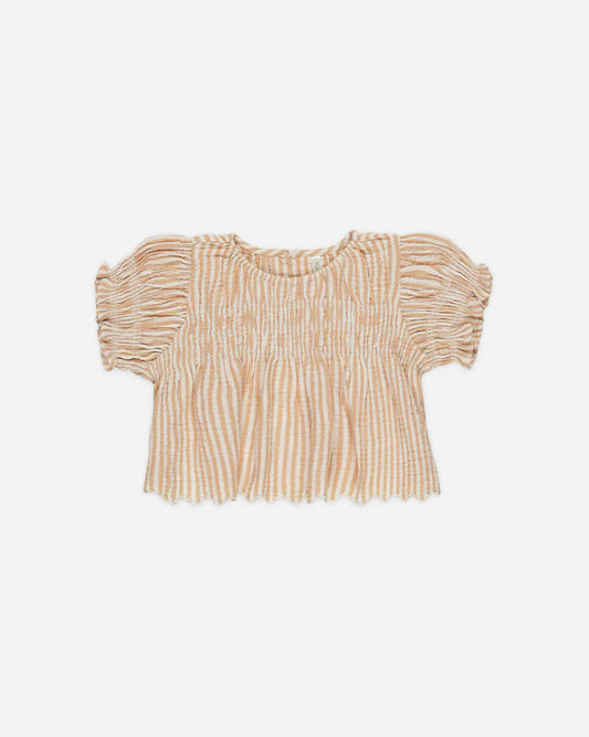 Colette Top | Grapefruit Stripe | Rylee & Cru