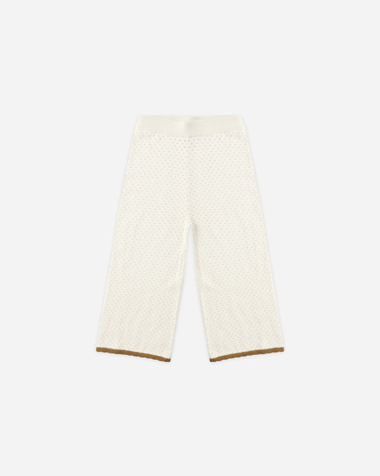 Pointelle Knit Pant | Natural | Rylee & Cru
