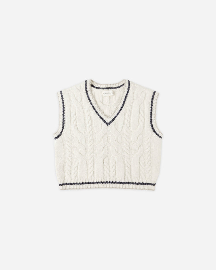 Sweater Vest | Natural | Rylee & Cru