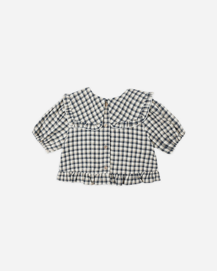Prairie Blouse | Navy Check | Rylee & Cru