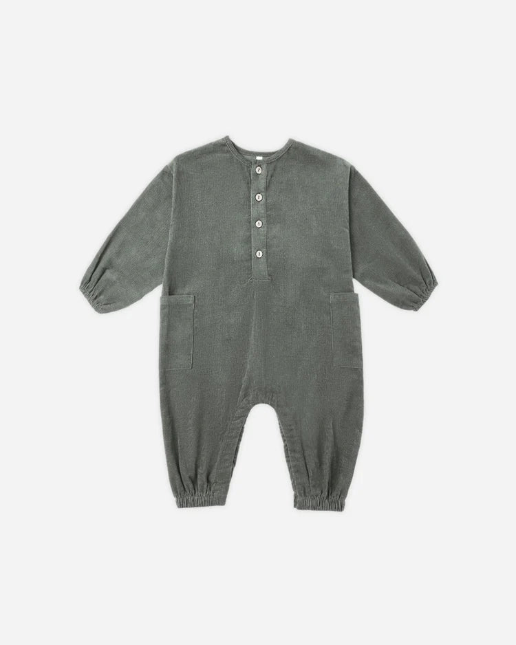 Relaxed Woven Jumpsuit | Evergreen | Rylee & Cru