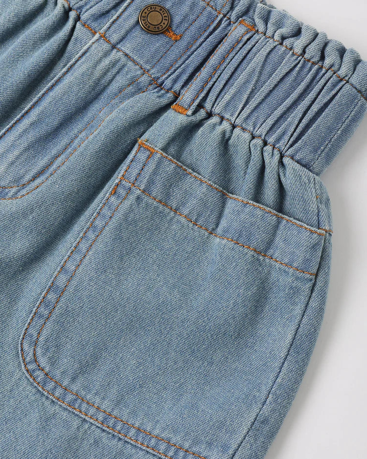 Alba Short Denim | Washed Blue | Rylee & Cru