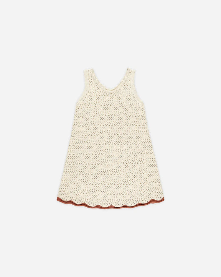 Crochet Tank Mini Dress | Natural | Rylee & Cru
