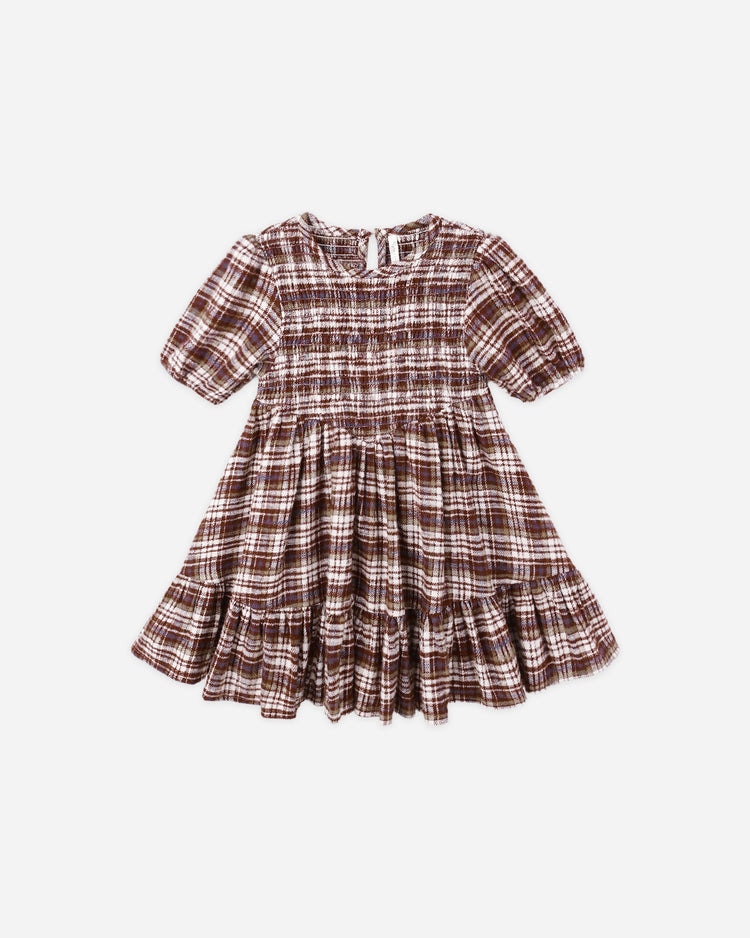India Dress | Burgundy Plaid | Rylee & Cru