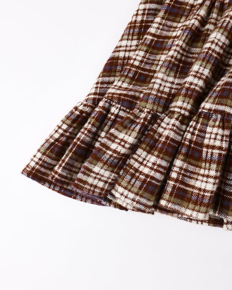 India Dress | Burgundy Plaid | Rylee & Cru