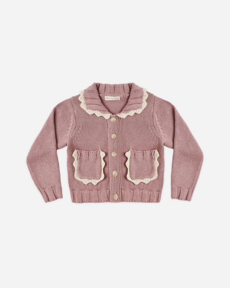 Collared Cardigan | Rosewood | Rylee & Cru