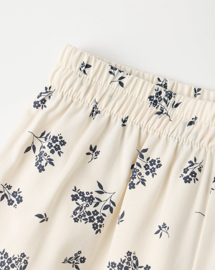 Woven Pajama Set | Blue Floral | Rylee & Cru