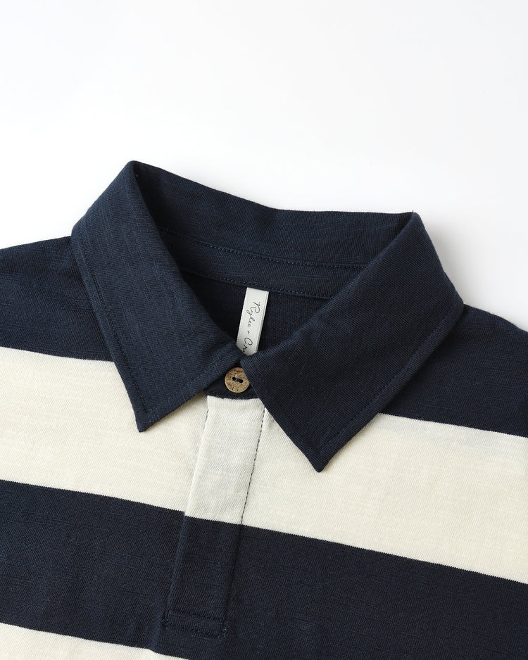 Rugby Polo | Navy Stripe | Rylee & Cru