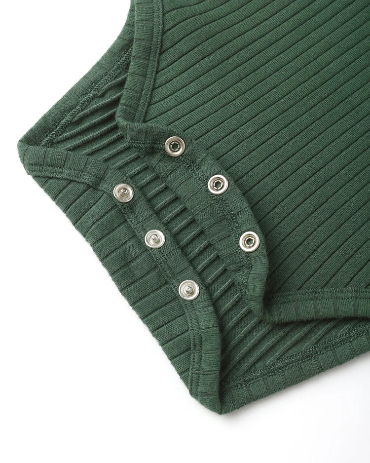 Shoulder Ruffle Bodysuit | Green | Rylee & Cru