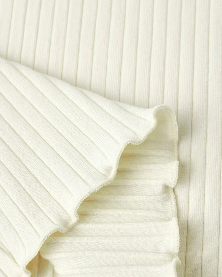 Ribbed Long Sleeve | Ivory | Rylee & Cru