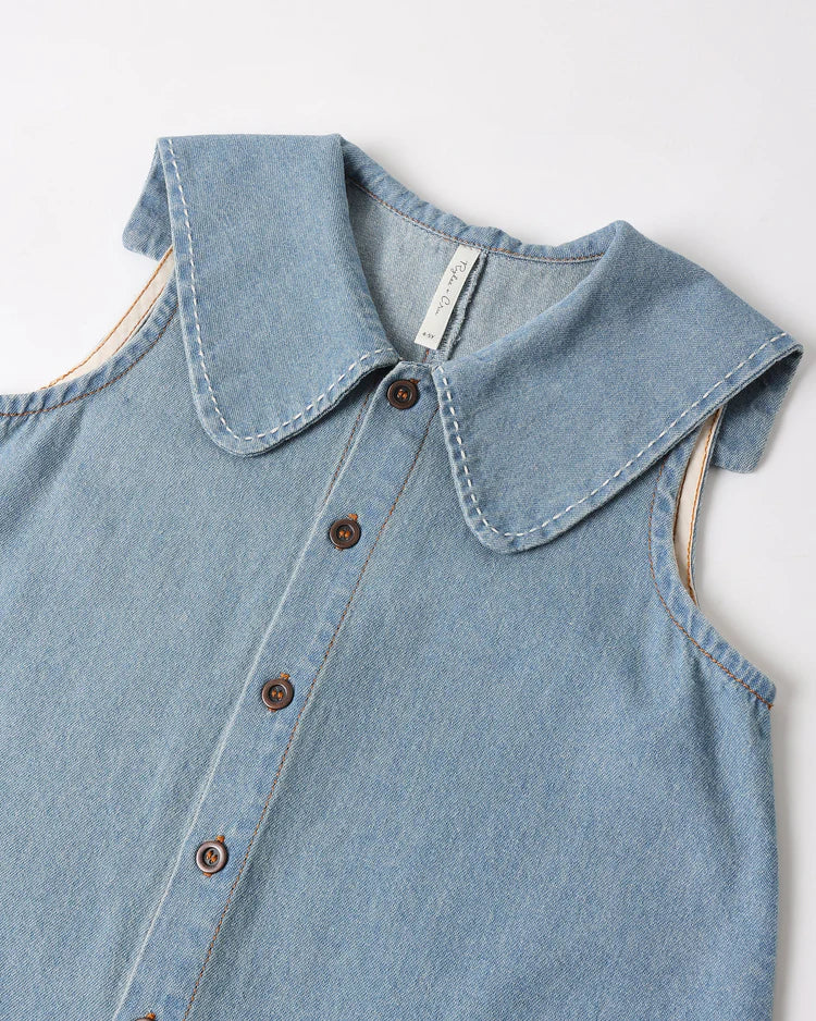 Adria Dress | Washed Blue | Rylee & Cru
