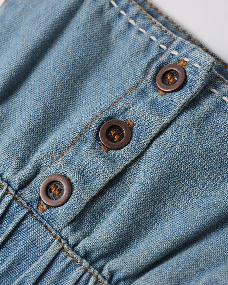 Denim Romper | Washed Blue | Rylee & Cru