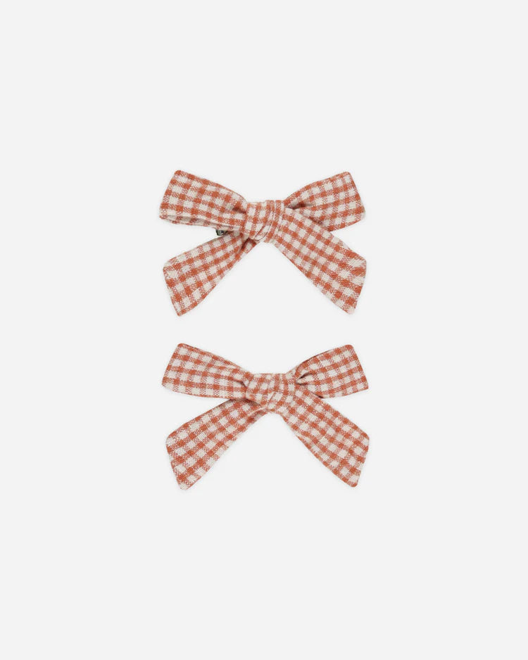 Bows, Set of 2 | Poppy Gingham | Rylee & Cru