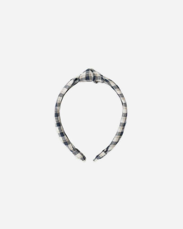 Knotted Headband | Navy Check | Rylee & Cru