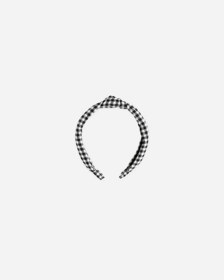 Knotted Headband | Black Gingham | Rylee & Cru