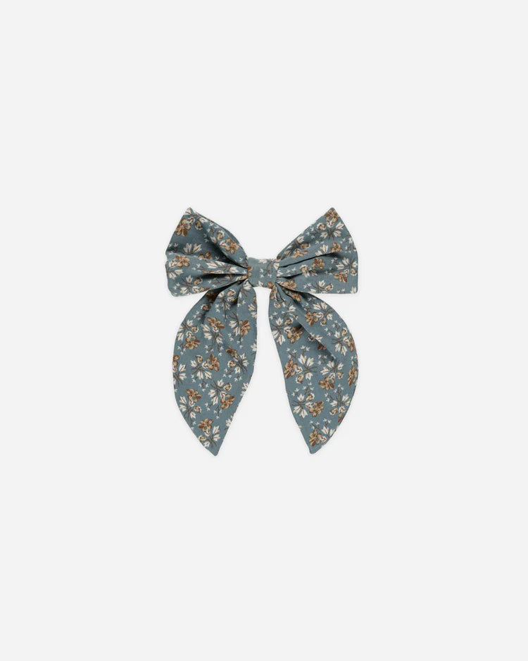 Oversized Bow | Blue Floral | Rylee & Cru