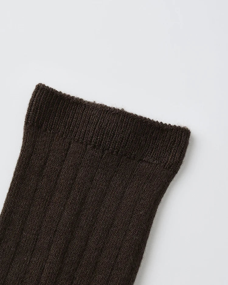Ribbed Socks | Brown, Dusty Blue | Rylee & Cru