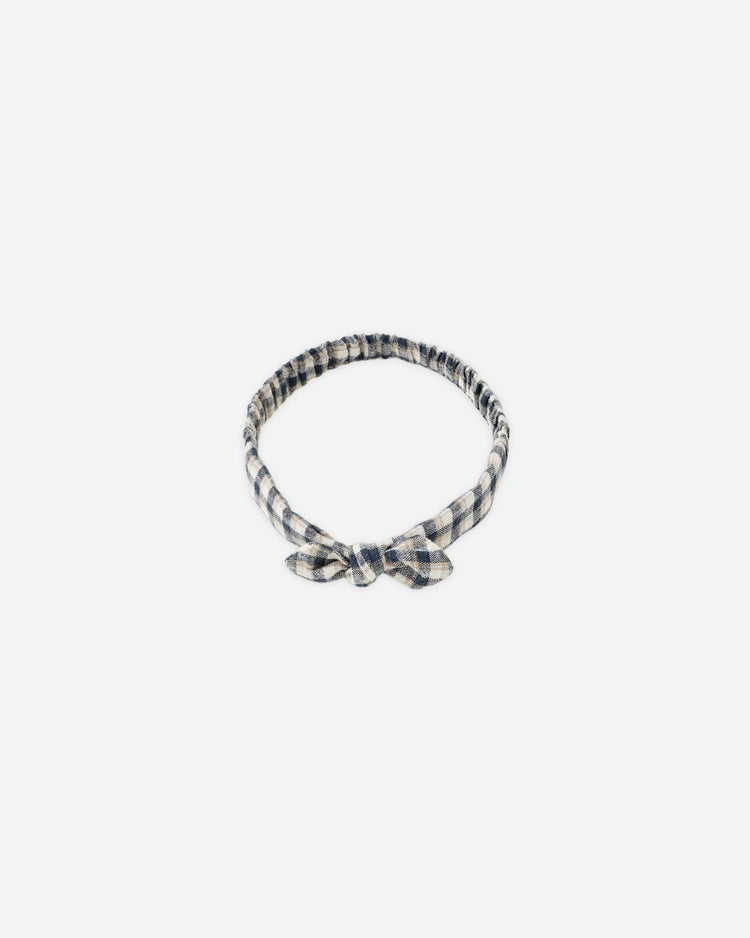 Baby Bow Headband | Navy Check | Rylee & Cru