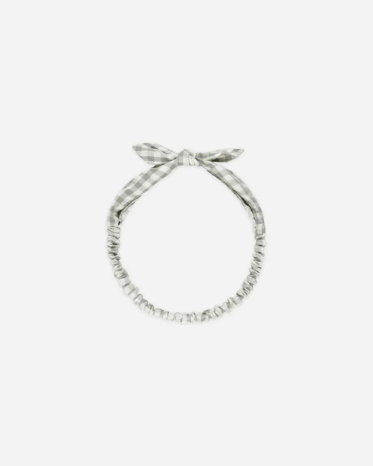 Baby Bow Headband | Eucalyptus Gingham | Rylee & Cru