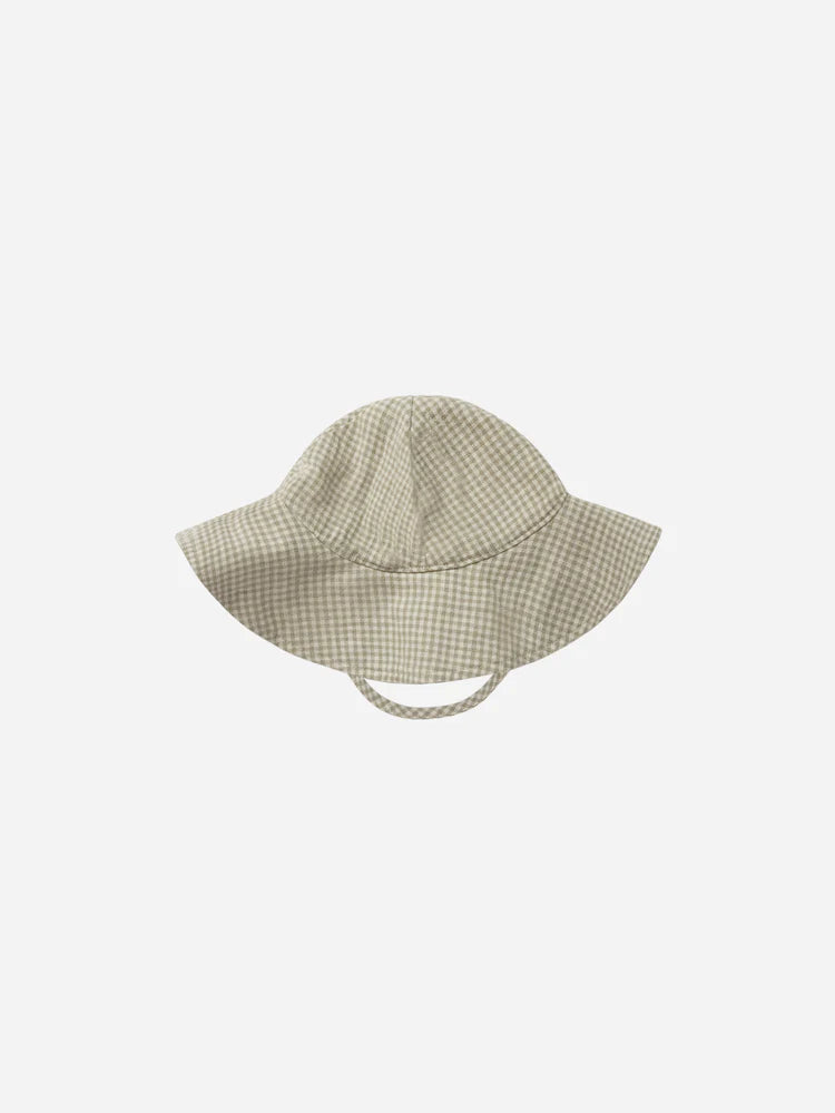 Floppy Sun Hat | Rylee & Cru | Sage Gingham
