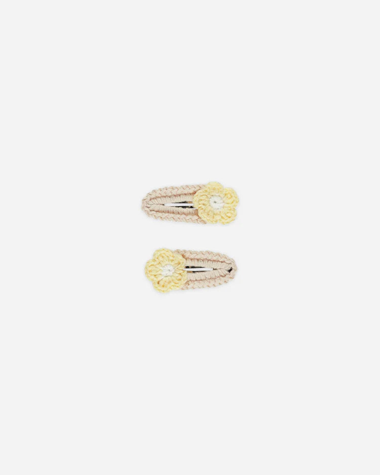 Crochet Clips | Yellow Daisy | Rylee & Cru
