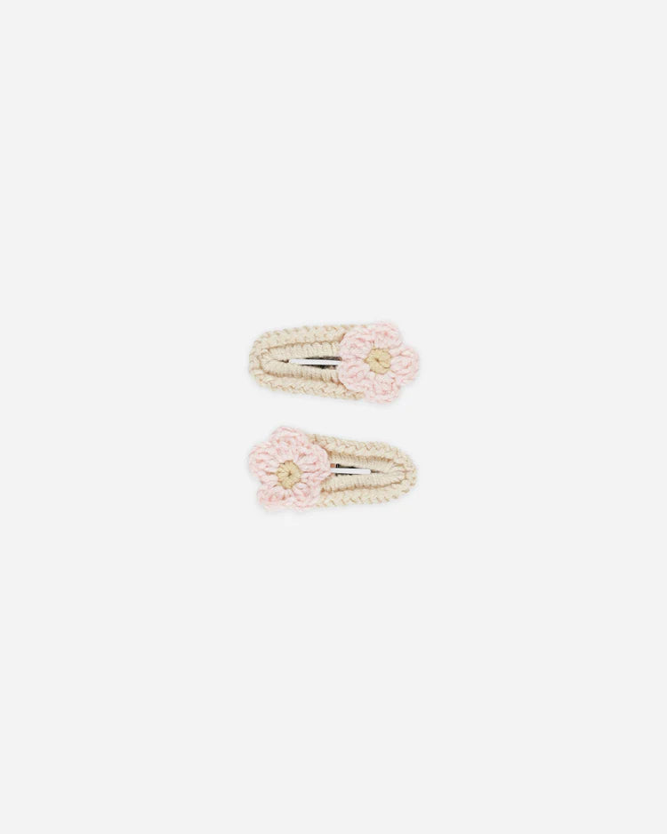 Crochet Clips | Pink Daisy| Rylee & Cru
