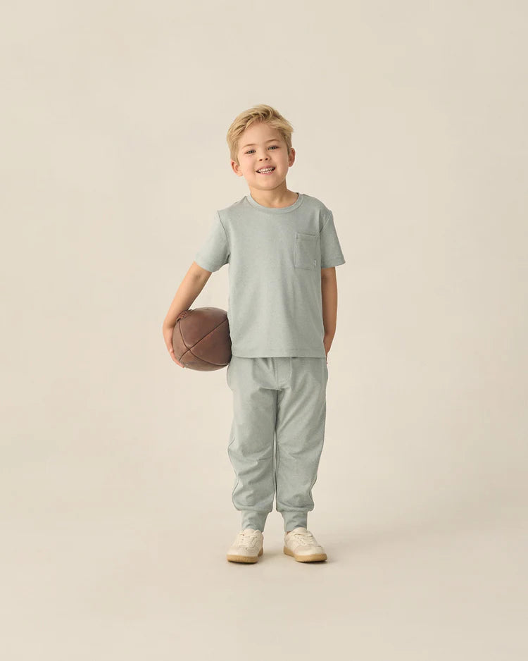 Cove Essential Pocket Tee | Heathered Sea Green | Rylee & Cru