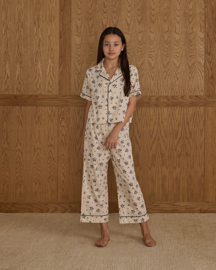 Teen Woven Pajama Set | Blue Floral | Rylee & Cru