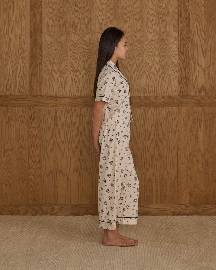 Teen Woven Pajama Set | Blue Floral | Rylee & Cru
