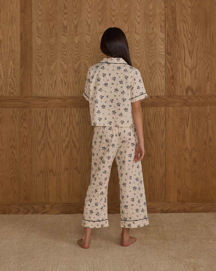 Teen Woven Pajama Set | Blue Floral | Rylee & Cru