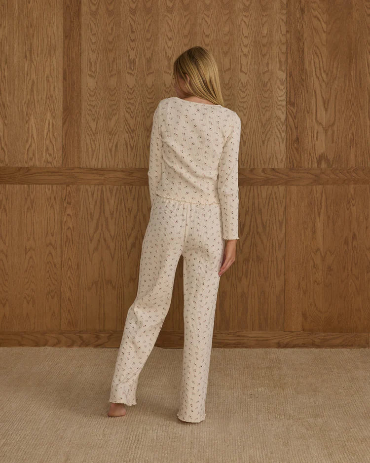 Teen Ribbed Lounge Set | Natural Ditsy | Rylee & Cru