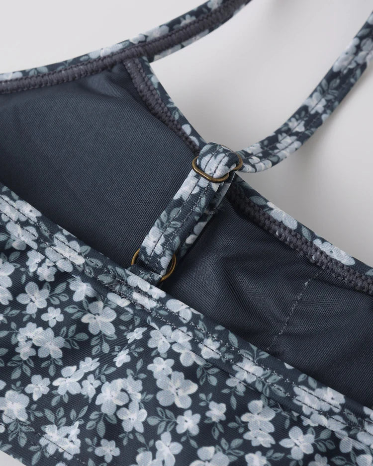 Teen Rashguard Bikini Set | Navy Floral | Rylee & Cru