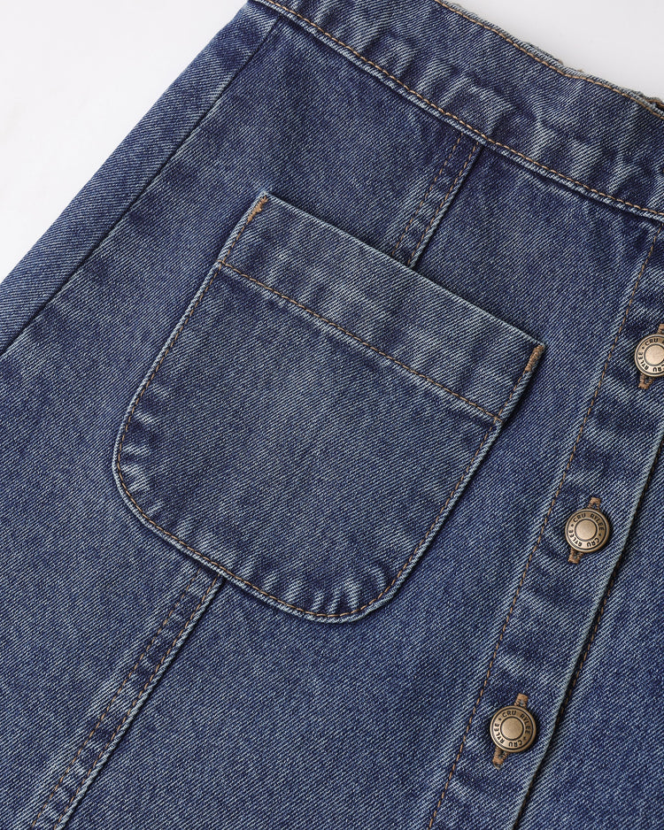 Teen Denver Mini Skirt | Navy | Rylee & Cru