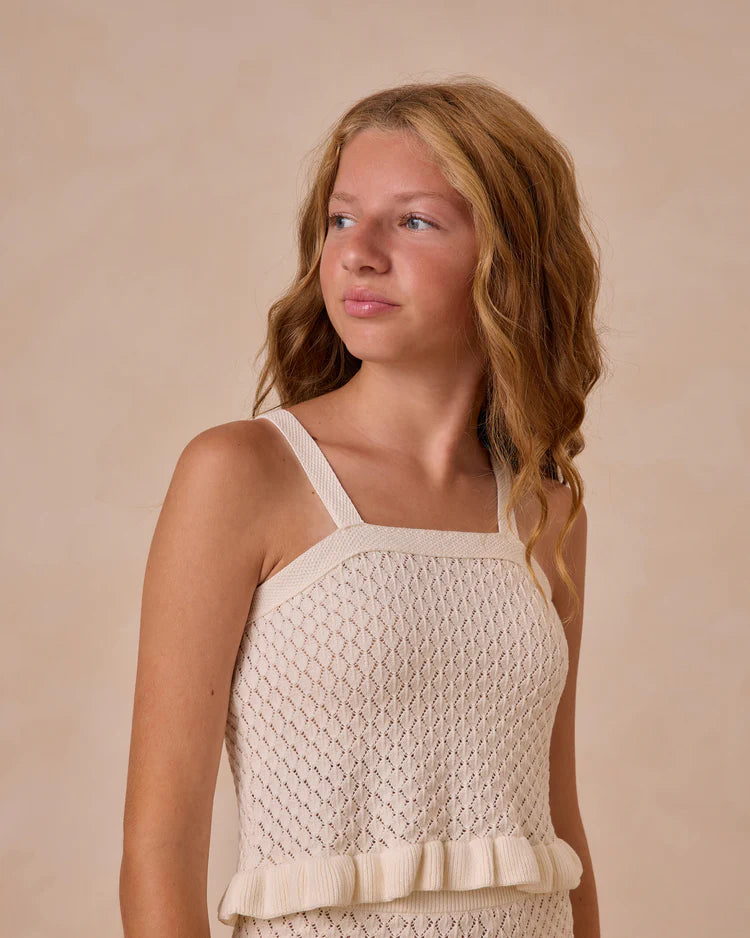 Crochet Tank Set | Ivory | Rylee & Cru
