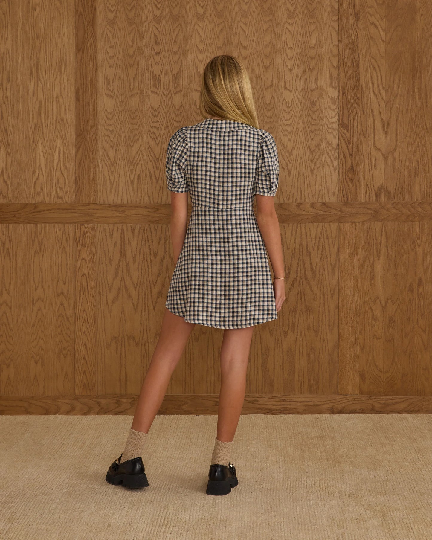 Teen Del Mar Dress | Navy Check | Rylee & Cru