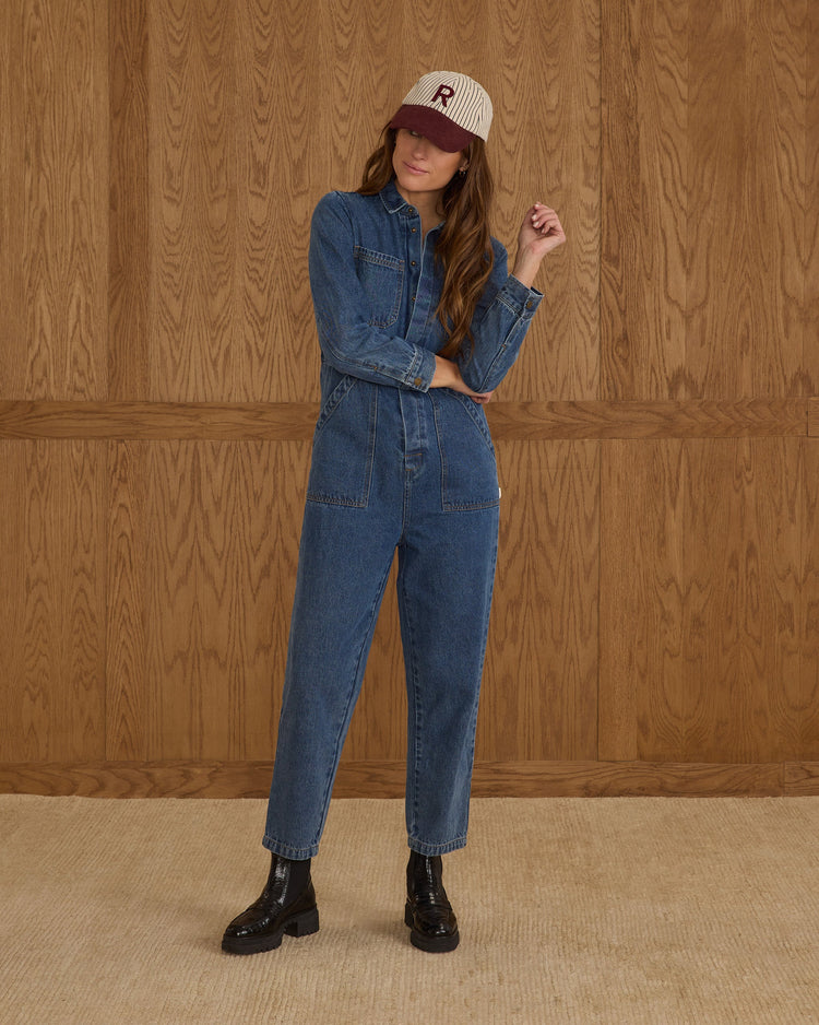 Long Sleeve Coverall | Indigo Denim | Rylee & Cru