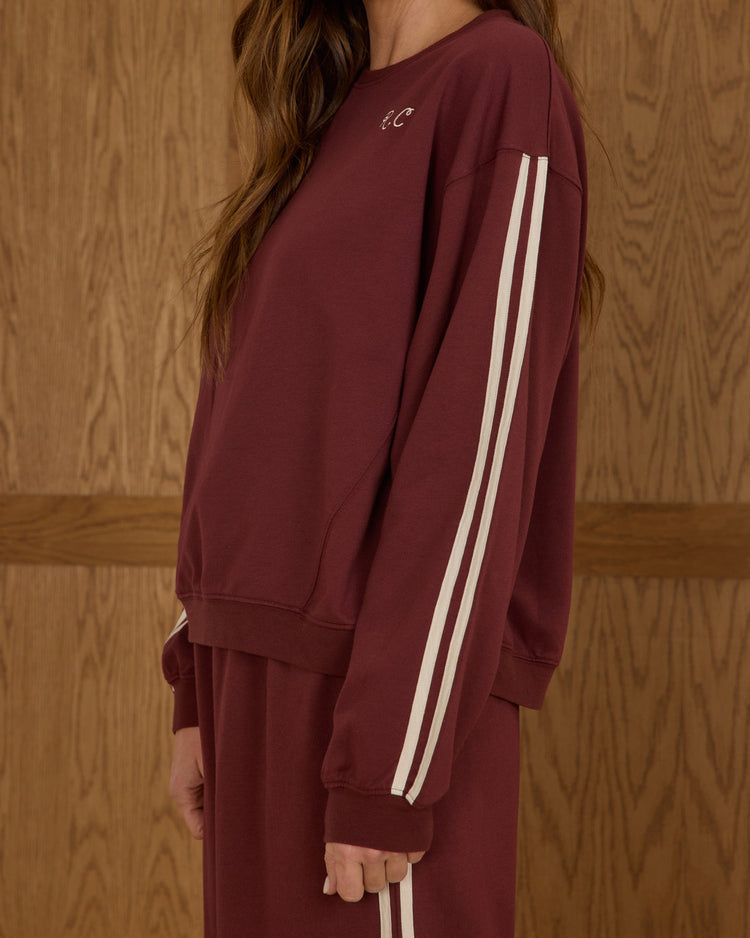 Teen Oversized Sweatshirt | Burgundy | Rylee & Cru