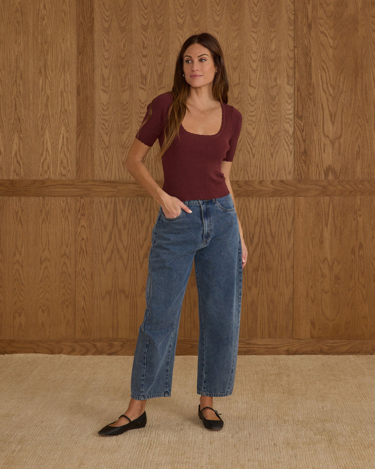 Barrel Pant | Indigo Denim | Rylee & Cru