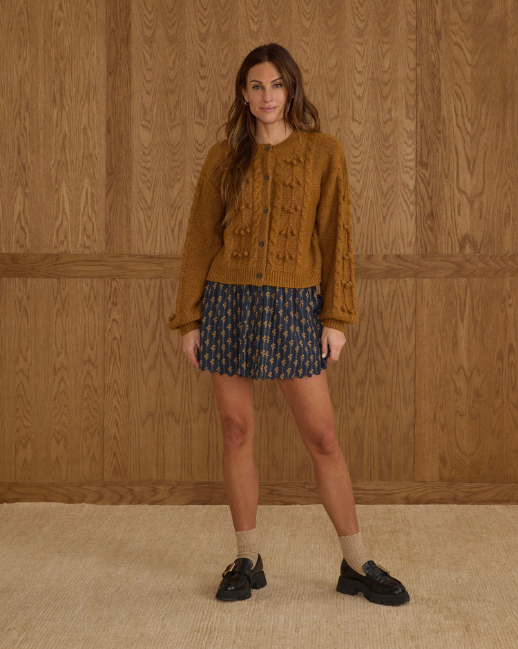 Bobble Cardigan | Golden | Rylee & Cru