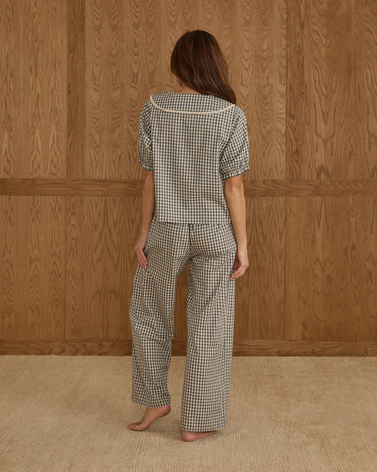 Ruffle Pajamas | Evergreen Gingham | Rylee & Cru